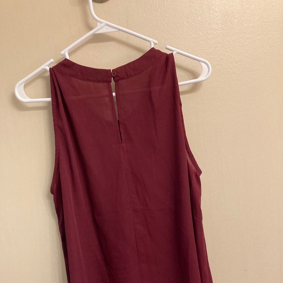 Elodie Maroon Beaded Sleeveless Blouse XL - Picture 4 of 8